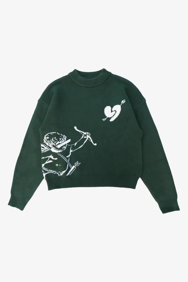 Amor Knit Sweater - Forest Green